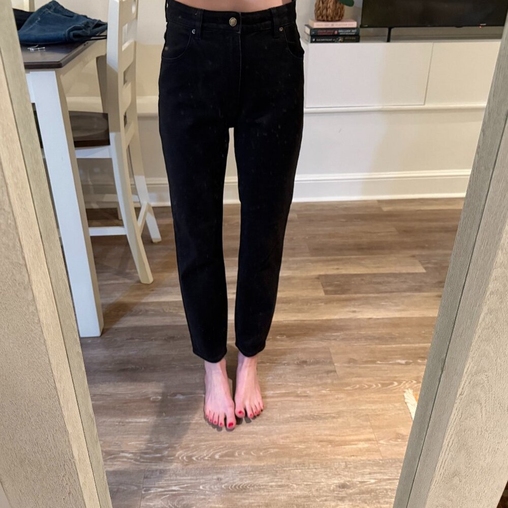 Rolla's High Rise Black Straight Leg Ankle Jeans (Size 28)